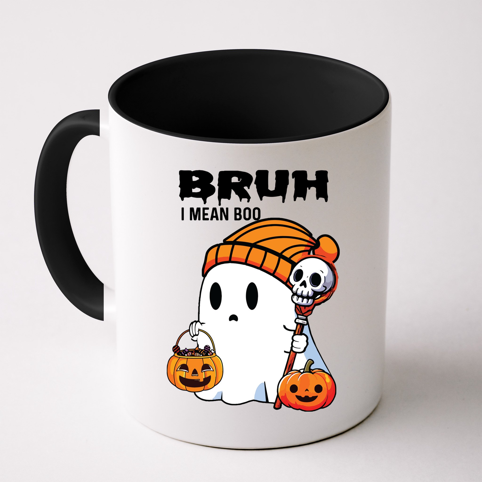 Halloween Bruh I Mean Boo Ghost Funny Mug