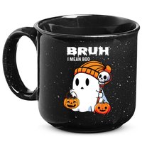 Halloween Bruh I Mean Boo Ghost Funny 15oz Campfire Ceramic Mug