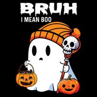 Halloween Bruh I Mean Boo Ghost Funny 16 in Basic Backpack