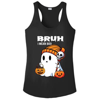 Halloween Bruh I Mean Boo Ghost Funny Ladies PosiCharge Competitor Racerback Tank