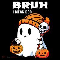 Halloween Bruh I Mean Boo Ghost Funny Visor