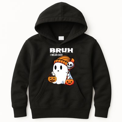 Halloween Bruh I Mean Boo Ghost Funny Kids Hoodie