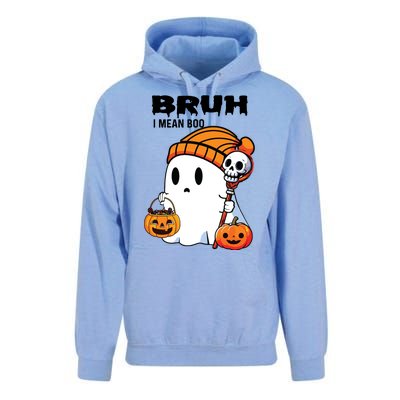 Halloween Bruh I Mean Boo Ghost Funny Unisex Surf Hoodie