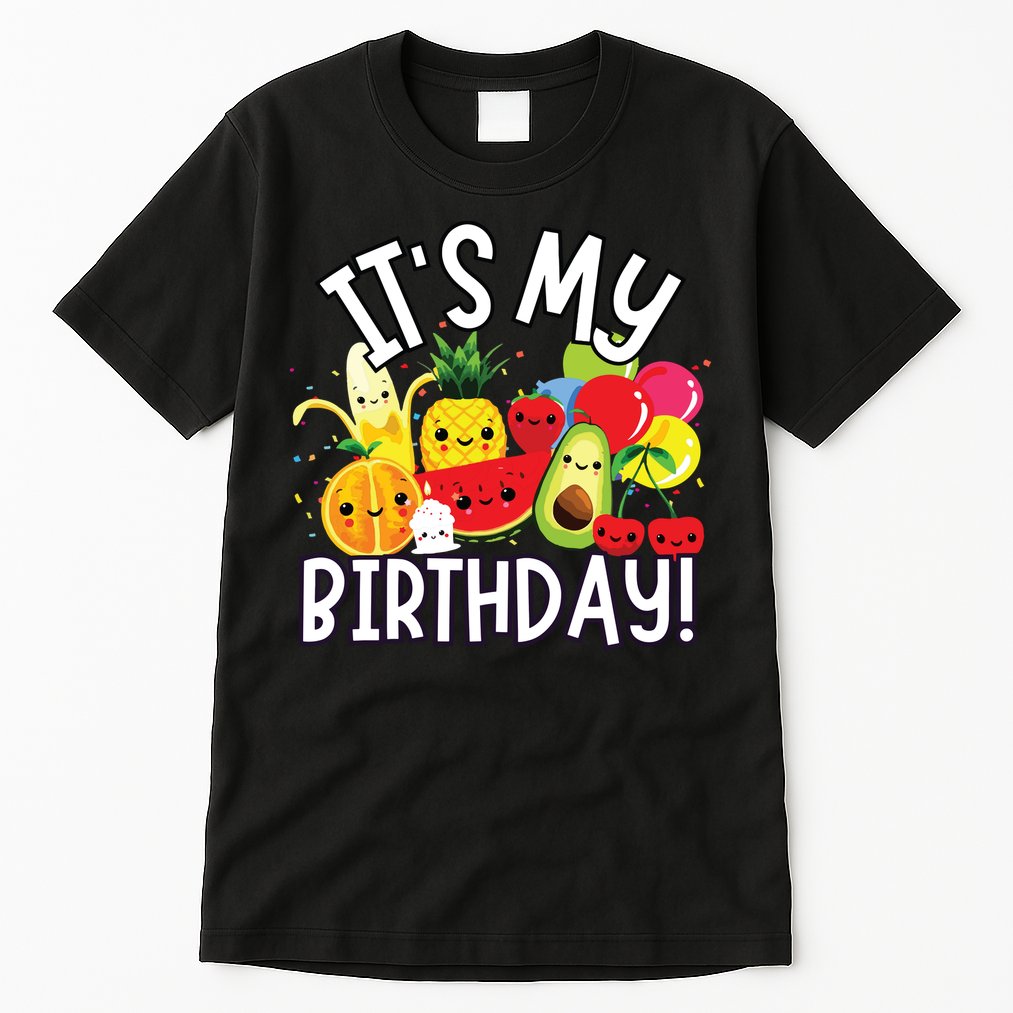 Hey Bear Its My Birthday Birthday Boy Girl Tall T-Shirt