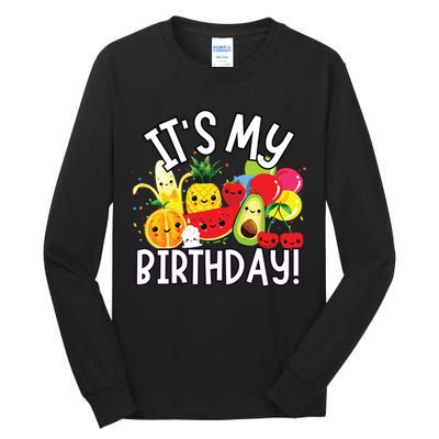 Hey Bear Its My Birthday Birthday Boy Girl Tall Long Sleeve T-Shirt