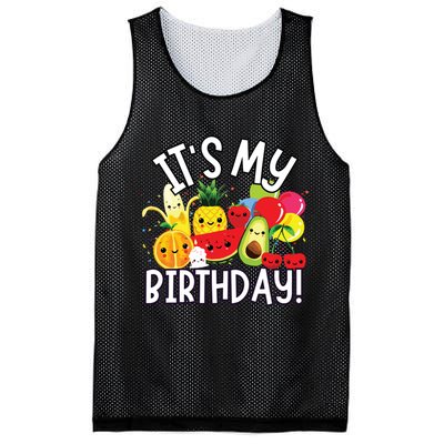 Hey Bear Its My Birthday Birthday Boy Girl Mesh Reversible Basketball Jersey Tank