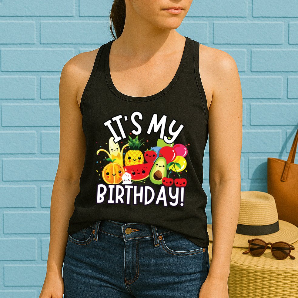 Hey Bear Its My Birthday Birthday Boy Girl Womens Tank Top
