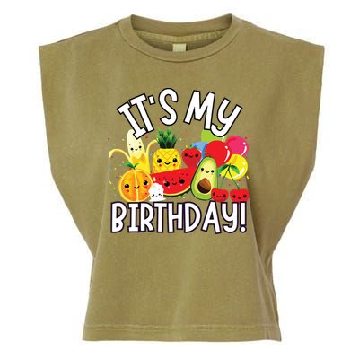 Hey Bear Its My Birthday Birthday Boy Girl Garment-Dyed Women's Muscle Tee