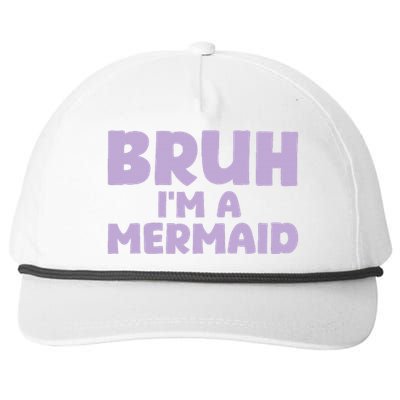 Halloween Bruh IM A Mermaid Snapback Five-Panel Rope Hat