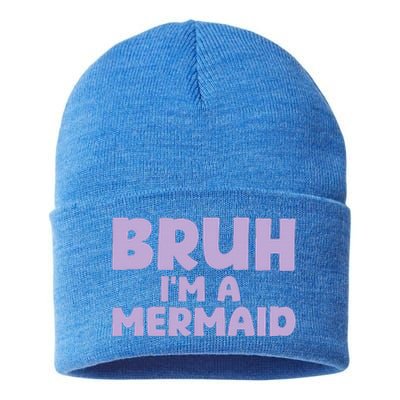 Halloween Bruh IM A Mermaid Sustainable Knit Beanie