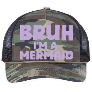 Halloween Bruh IM A Mermaid Retro Rope Trucker Hat Cap