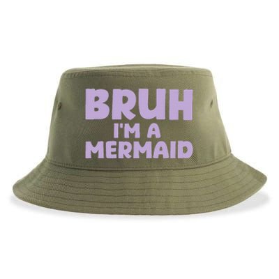 Halloween Bruh IM A Mermaid Sustainable Bucket Hat