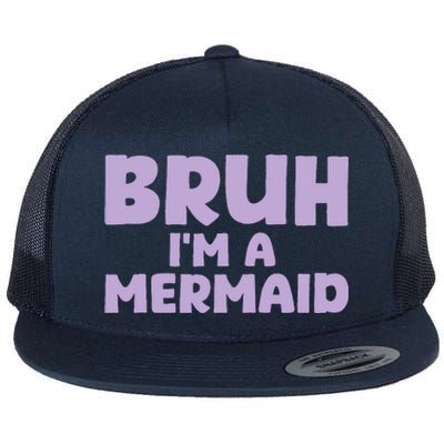 Halloween Bruh IM A Mermaid Flat Bill Trucker Hat