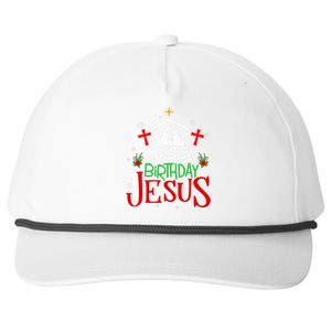 Happy Birthday Jesus Funny Christian Christmas Holiday Gifts Snapback Five-Panel Rope Hat