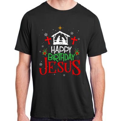 Happy Birthday Jesus Funny Christian Christmas Holiday Gifts Adult ChromaSoft Performance T-Shirt