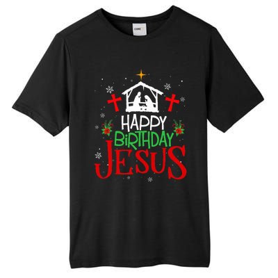 Happy Birthday Jesus Funny Christian Christmas Holiday Gifts Tall Fusion ChromaSoft Performance T-Shirt