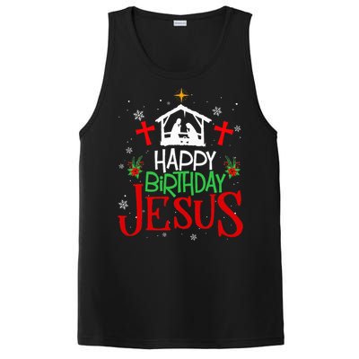 Happy Birthday Jesus Funny Christian Christmas Holiday Gifts PosiCharge Competitor Tank