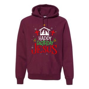 Happy Birthday Jesus Funny Christian Christmas Holiday Gifts Premium Hoodie