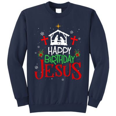 Happy Birthday Jesus Funny Christian Christmas Holiday Gifts Sweatshirt