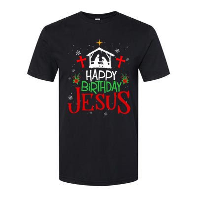 Happy Birthday Jesus Funny Christian Christmas Holiday Gifts Softstyle CVC T-Shirt