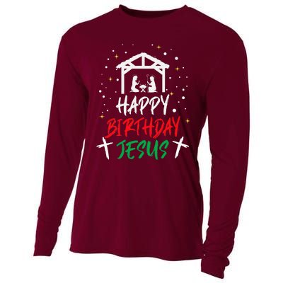 Happy Birthday Jesus Cooling Performance Long Sleeve Crew