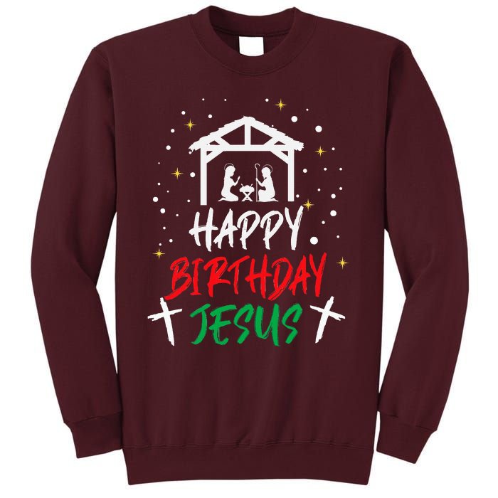 Happy Birthday Jesus Tall Sweatshirt