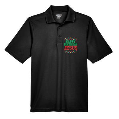 Happy Birthday Jesus Christian Christmas Men's Origin Performance Pique Polo