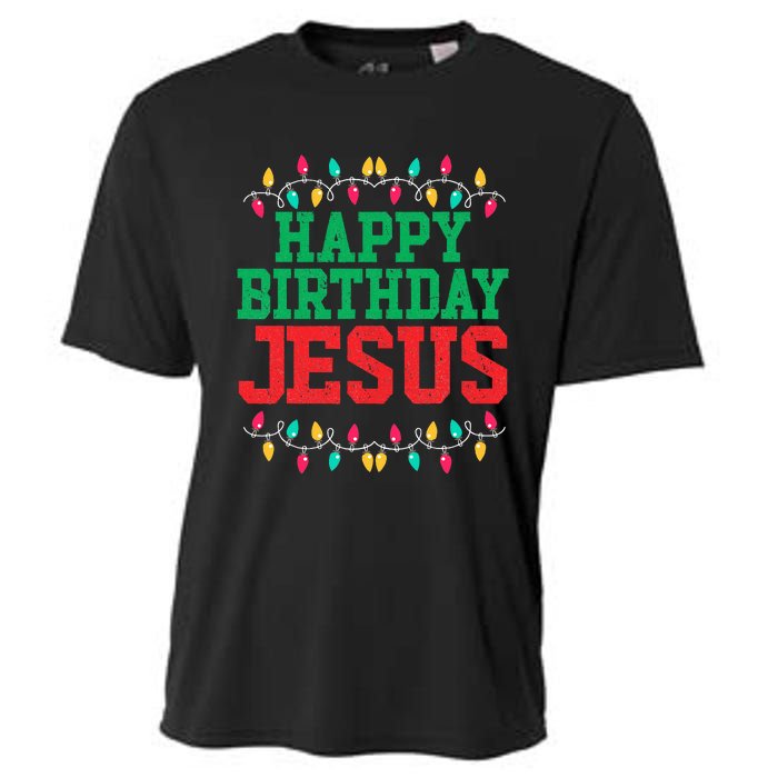 Happy Birthday Jesus Christian Christmas Cooling Performance Crew T-Shirt