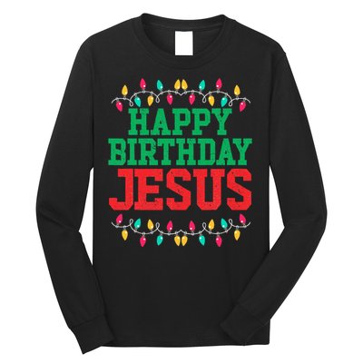 Happy Birthday Jesus Christian Christmas Long Sleeve Shirt