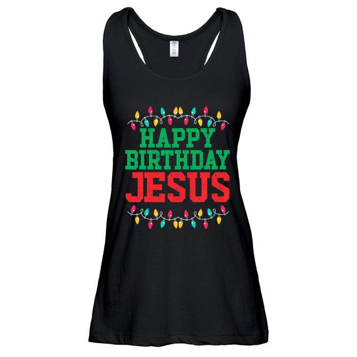 Happy Birthday Jesus Christian Christmas Ladies Essential Flowy Tank