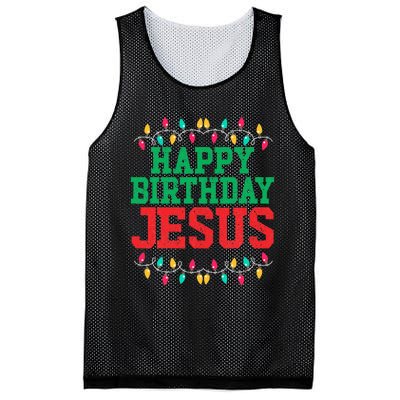 Happy Birthday Jesus Christian Christmas Mesh Reversible Basketball Jersey Tank