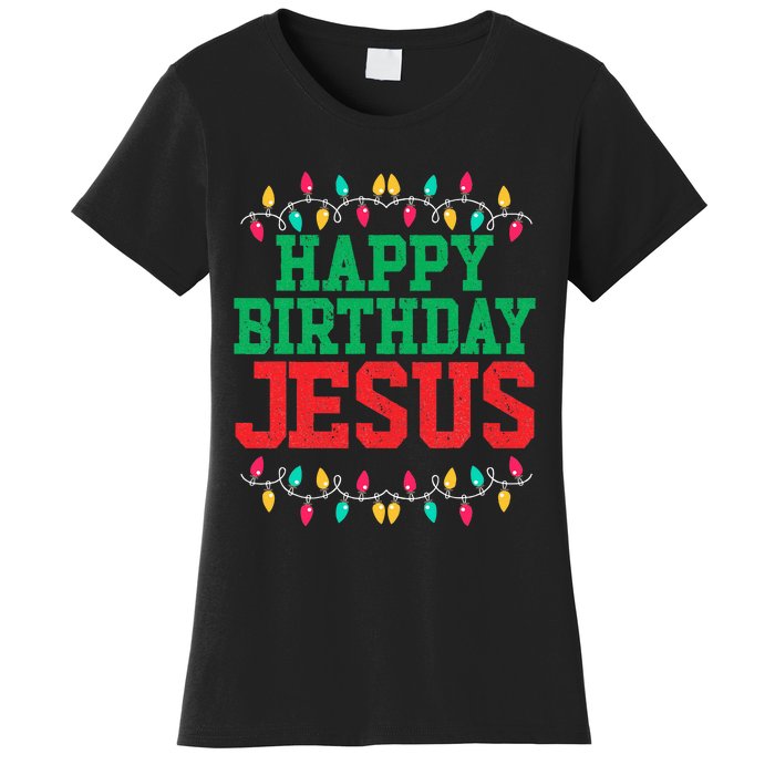 Happy Birthday Jesus Christian Christmas Women's T-Shirt