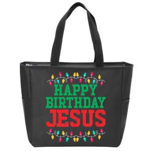 Happy Birthday Jesus Christian Christmas Zip Tote Bag