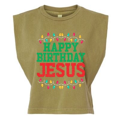 Happy Birthday Jesus Christian Christmas Garment-Dyed Women's Muscle Tee