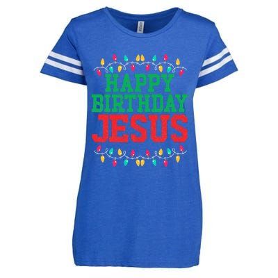 Happy Birthday Jesus Christian Christmas Enza Ladies Jersey Football T-Shirt