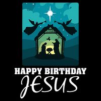Happy Birthday Jesus  Christmas Advent Nativity Scene North  Impact Tech Backpack