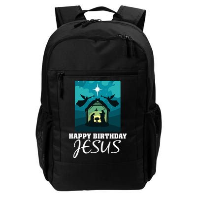 Happy Birthday Jesus  Christmas Advent Nativity Scene North  Backpack