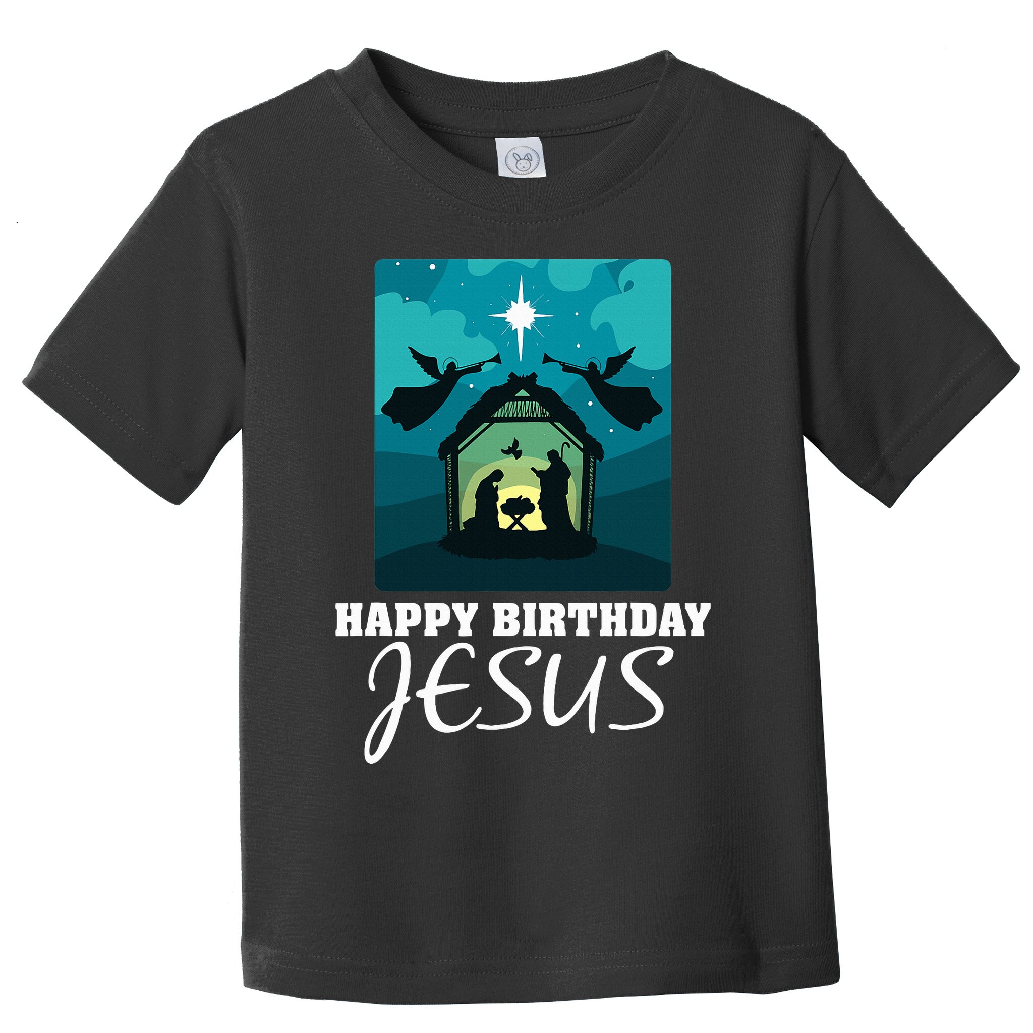 Happy Birthday Jesus  Christmas Advent Nativity Scene North  Toddler T-Shirt