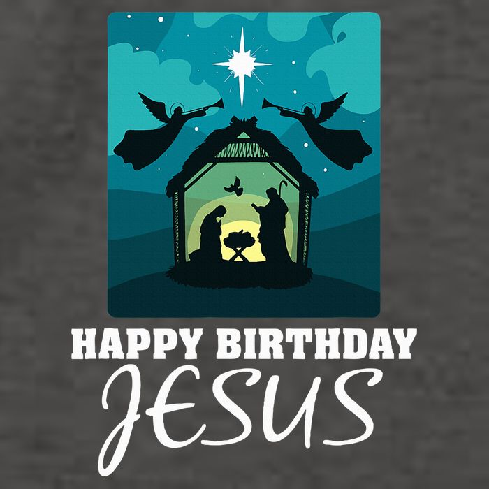 Happy Birthday Jesus  Christmas Advent Nativity Scene North  Vector Backpack