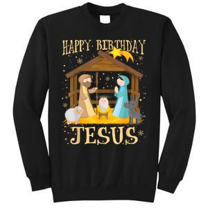 Happy Birthday Jesus Funny Christmas Nativity Christian Sweatshirt