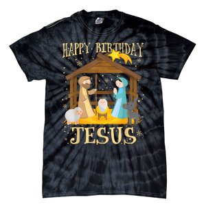 Happy Birthday Jesus Funny Christmas Nativity Christian Tie-Dye T-Shirt