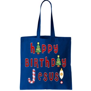 Happy Birthday Jesus Christian Ugly Christmas Gift Tote Bag