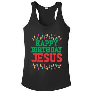 Happy Birthday Jesus Christian Christmas Gift Ladies PosiCharge Competitor Racerback Tank