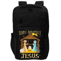 Happy Birthday Jesus Funny Christmas Nativity Christian Impact Tech Backpack