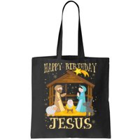 Happy Birthday Jesus Funny Christmas Nativity Christian Tote Bag