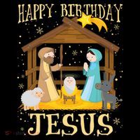 Happy Birthday Jesus Funny Christmas Nativity Christian Premium T-Shirt