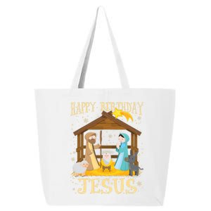 Happy Birthday Jesus Funny Christmas Nativity Christian 25L Jumbo Tote