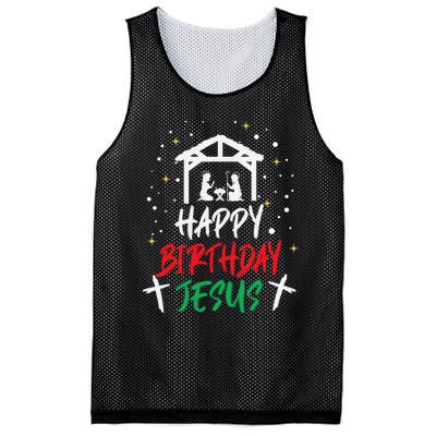 Happy Birthday Jesus Mesh Reversible Basketball Jersey Tank