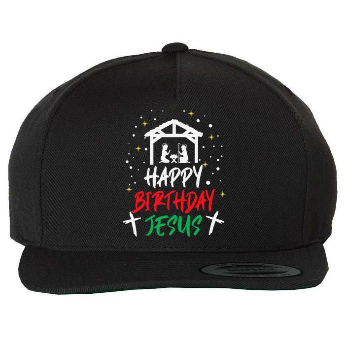 Happy Birthday Jesus Wool Snapback Cap