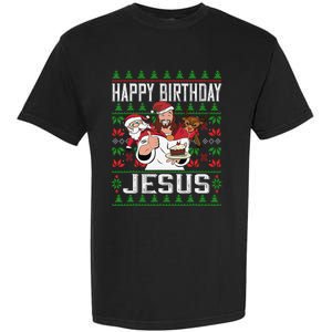 Happy Birthday Jesus Christmas Pajama Holiday Xmas Garment-Dyed Heavyweight T-Shirt